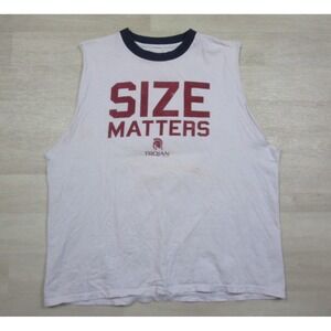 Vintage Y2K Trojan Condoms "Size Matters" Promo T-Shirt Mens (XL) Adult Humor